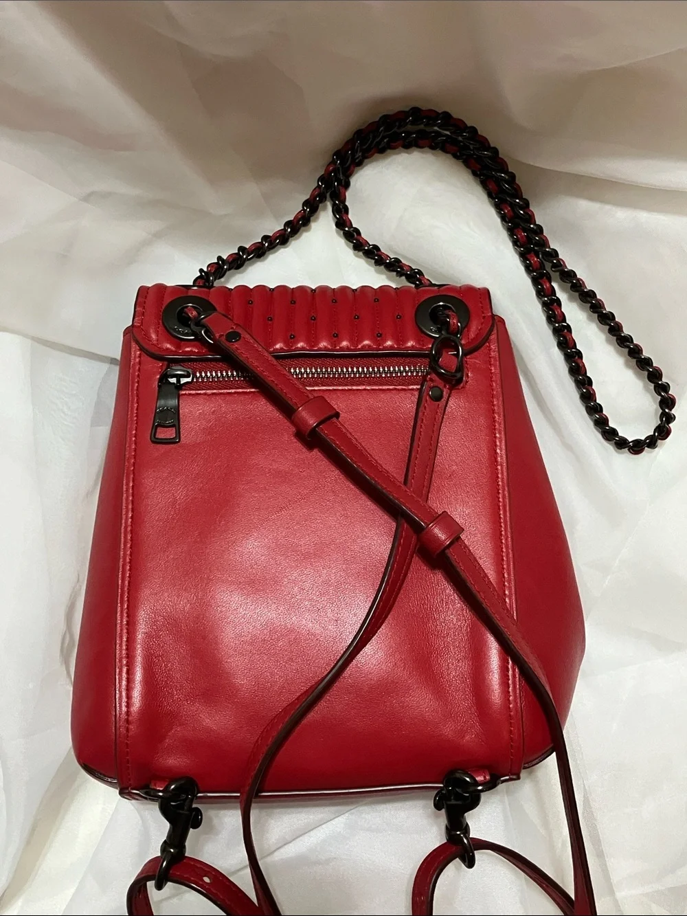 Parker Convertible Backpack 16 with Quilting and Rivets